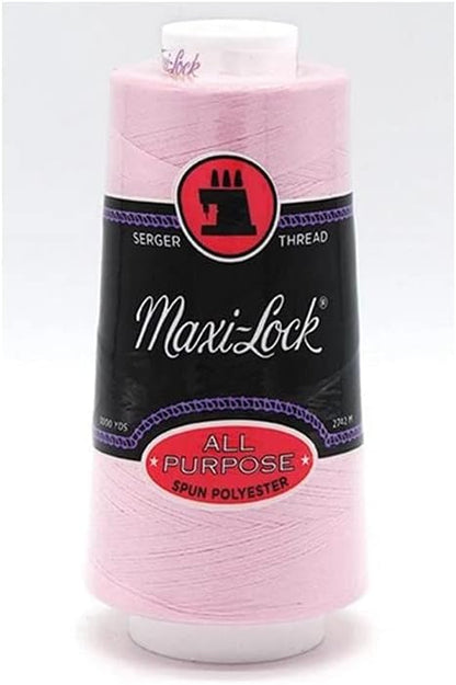 American & Efird All Purpose Spun Polyester Thread - 100% Polyester - 3,000 Yards - Pink - Choose Your Quantity (1)