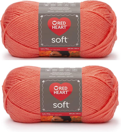 Bulk Buy: Soft Yarn E728-9779 (2-pack) (Coral)