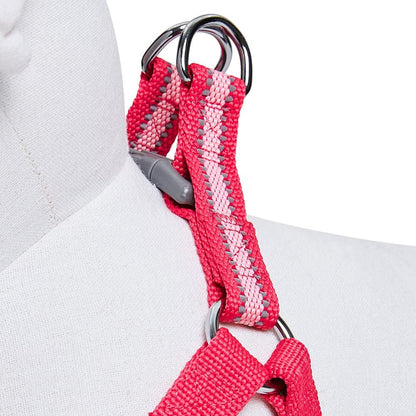 Essentials Step-in Reflective Back to Basics Dog Harness, French Pink, Chest Girth 20" - 26", Medium, Adjustable Harnesses for Dogs