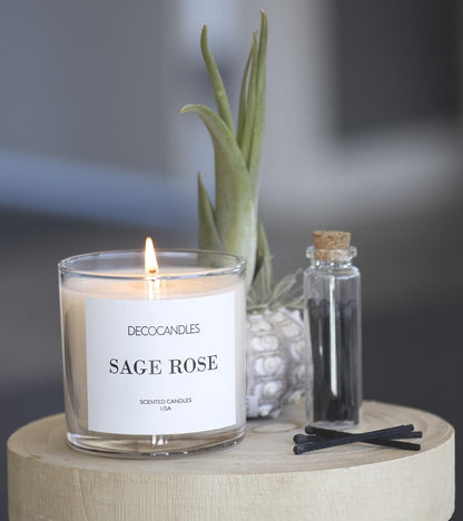 Peach Mango Scented Soy Wax Candle, 6 Oz