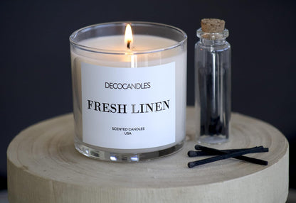 Peach Mango Scented Soy Wax Candle, 6 Oz