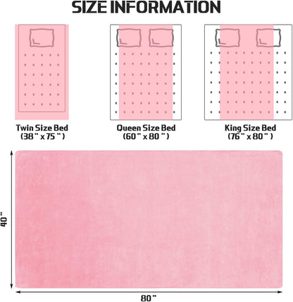 2 Pcs Oversized Bath Towel, 40 x 80 Inch, Light Pink