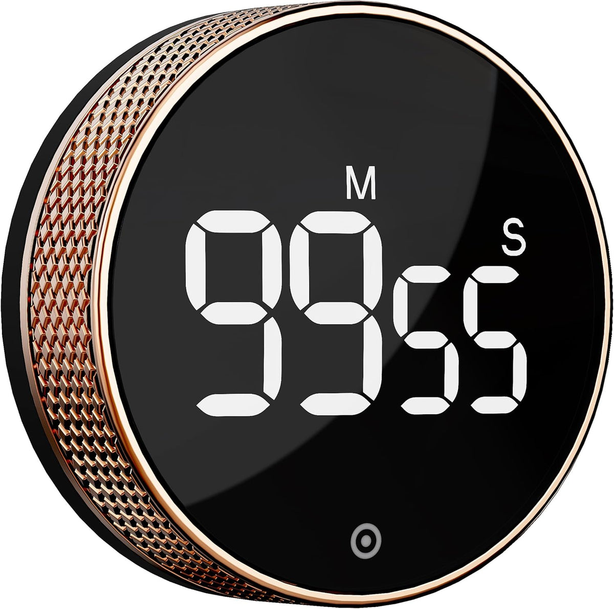 Kitchen Timer with LED Digital Display Smart Efficana for Home Classroom Gym Office, Volume and Brightness Adjustable Productivity Timer (Rose Gold)