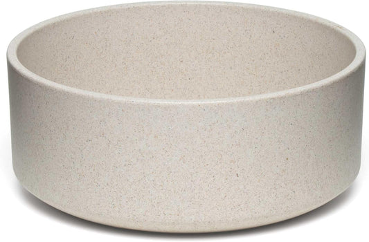 Loving Pets - Dolce Bamboo - Eco-Friendly Pet Bowls & Dishes for Dog, Cats, Puppy Food and Water Dish -Sustainable and Dishwasher Safe, Made with Real Bamboo (Small, Oat-Beige)