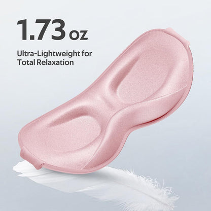 ® Sleep Mask for Women Men - 100% Blackout Eye Masks for Sleep - 3D Soft Sleeping Mask for Side Sleepers - Zero Pressure Lash Extensions Eye Cover Shade for Airplane Travel Essentials, Pink