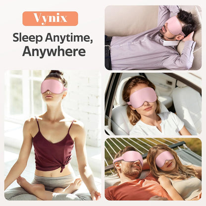 ® Sleep Mask for Women Men - 100% Blackout Eye Masks for Sleep - 3D Soft Sleeping Mask for Side Sleepers - Zero Pressure Lash Extensions Eye Cover Shade for Airplane Travel Essentials, Pink