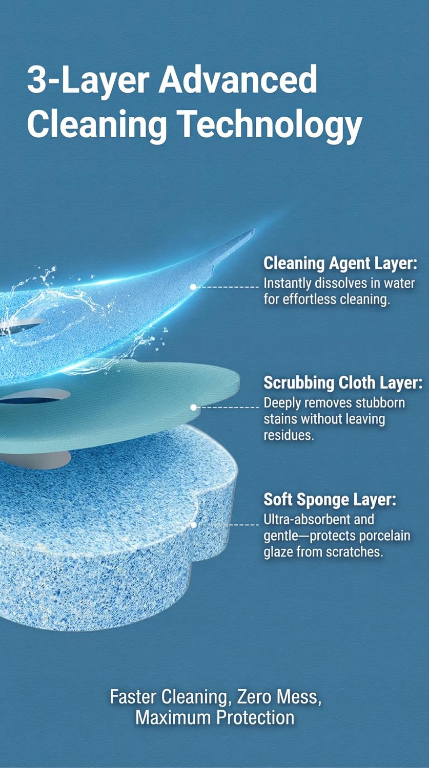 Disposable Toilet Brush for Bathroom Cleaning, Toilet Brush and Holder Set, Deep Cleaning Toilet Bowl Cleaner with Replaceable Heads, Hygienic Storage Design (Pink – 32 Refills Flip-Open Toilet Brush)