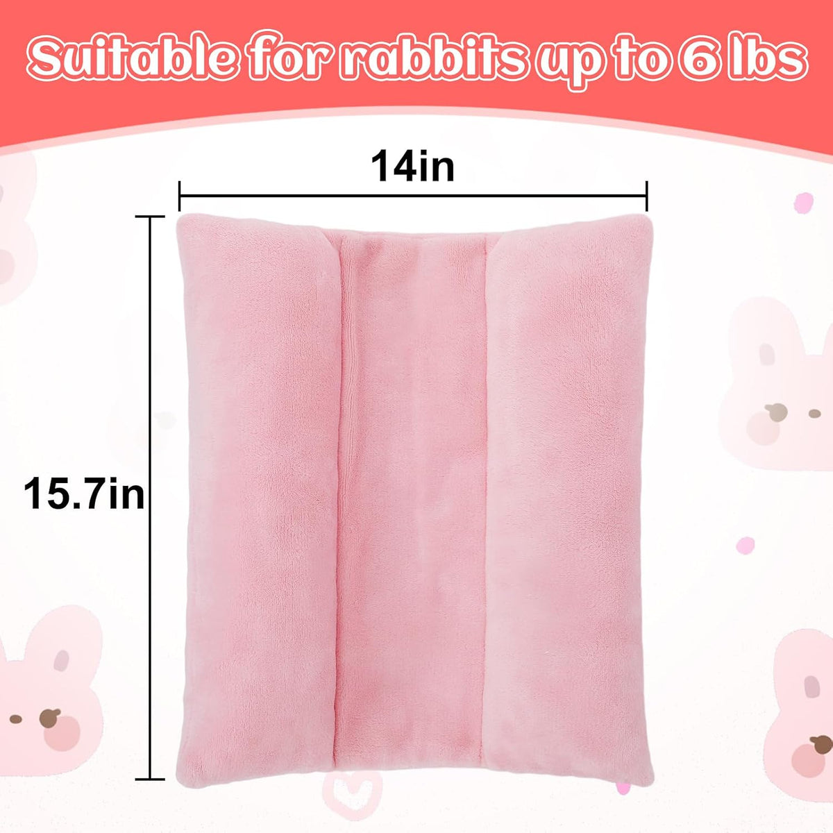 15.7" x 14" Bunny Bed for Rabbit Cage, Thickened & Soft