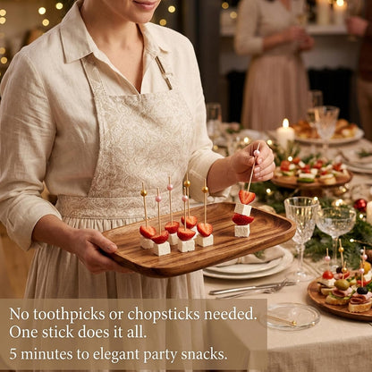 200Pcs Pearl Cocktail Picks, Fancy Decorative Toothpicks for Appetizer