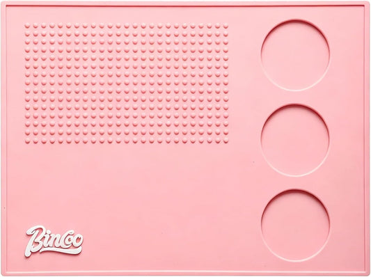 Espresso Tamping Mat - Silicone Coffee Bar Mat Tamper Mat,Espresso Accessory for Baristas Home Kitchen Bar Coffee Shop (Pink)