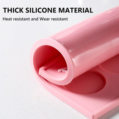 Espresso Tamping Mat - Silicone Coffee Bar Mat Tamper Mat,Espresso Accessory for Baristas Home Kitchen Bar Coffee Shop (Pink)