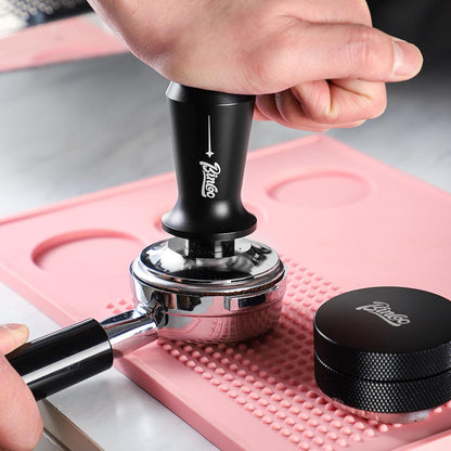 Espresso Tamping Mat - Silicone Coffee Bar Mat Tamper Mat,Espresso Accessory for Baristas Home Kitchen Bar Coffee Shop (Pink)
