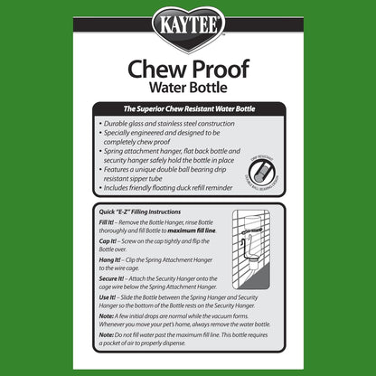 Kaytee Chew-Proof Water Bottle for Pet Ferrets and Rabbits, 26 oz
