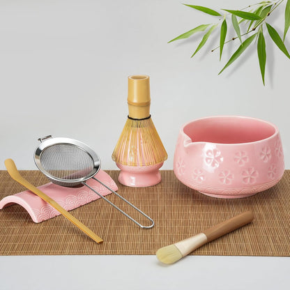 8 Pcs Matcha Whisk Set, Matcha Kit Gifts for Women, Pink