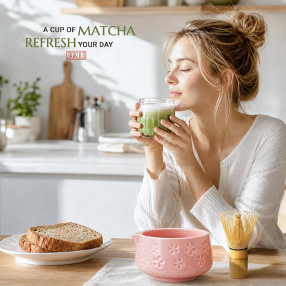 8 Pcs Matcha Whisk Set, Matcha Kit Gifts for Women, Pink