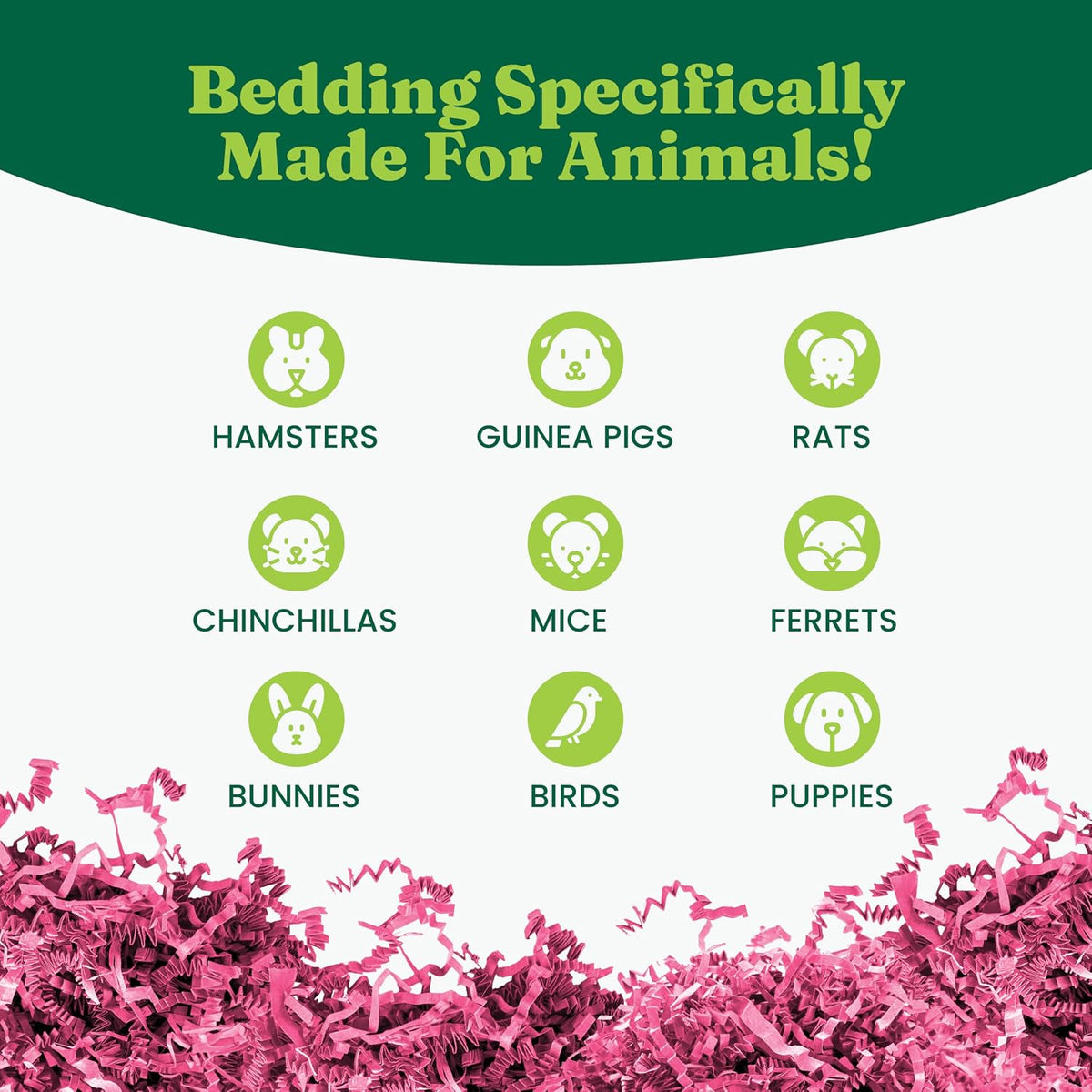 ECO BEDDING FiberCore, 99% Dust Free Paper Bedding for Small Pets and Birds, 10 lb. (Expands to 250 L), Pink Bulk Box