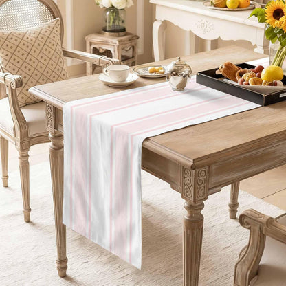 Table Runner Light Pink Stripe Table Runners Dresser Scarves Minimalist Farmhouse Modern Vertical Line Kitchen Dining Table Decoration for HolidayHome Decor Party 13x36 Inch