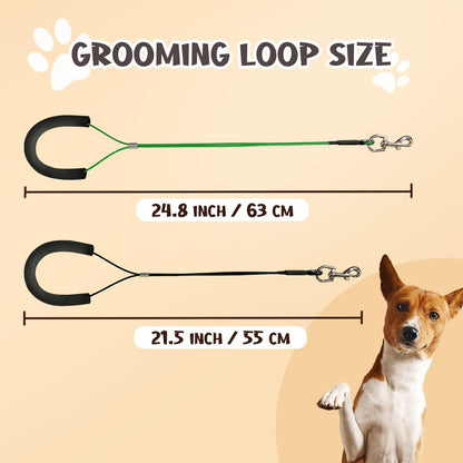 Pet Grooming Loops and Supplies - Dog Belly Loop Restraint No Sit Haunch Holder for Arm and Table, Sturdy Noose Loop for Small Medium Large Dogs