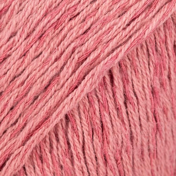 Knitting Yarn of Cotton, Viscose and Linen, Drops Belle, DK, Light Worsted Weight, 1.8 oz 131 Yards (11 Old Pink)