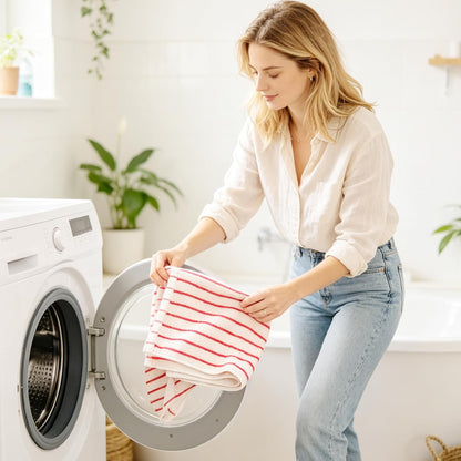 3 Pack Pink and White Striped Hand Towels 100% Cotton Absorbent Soft Decorative Towel for Bathroom Kitchen Home Hotel Beach, 29 x 13.4 Inches (Pink and White)