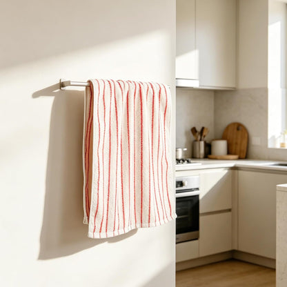 3 Pack Pink and White Striped Hand Towels 100% Cotton Absorbent Soft Decorative Towel for Bathroom Kitchen Home Hotel Beach, 29 x 13.4 Inches (Pink and White)