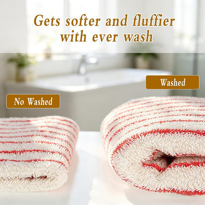 3 Pack Pink and White Striped Hand Towels 100% Cotton Absorbent Soft Decorative Towel for Bathroom Kitchen Home Hotel Beach, 29 x 13.4 Inches (Pink and White)