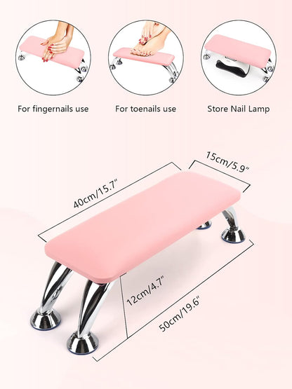 Big Arm Rest for Nails Cushion: Microfiber Leather Hand Rest for Nails Tech