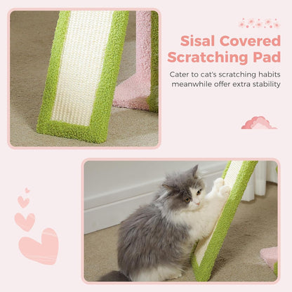 Cactus Cat Tree for Kittens & Small Cats, 32in Cat Tower,Pink