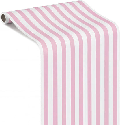 Striped Table Runner Roll,Pink,50' Long X 16" Wide
