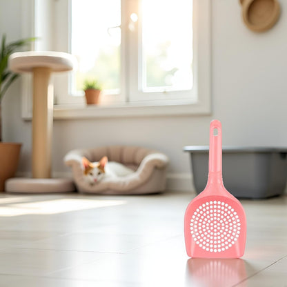 Pink Plastic Cat Litter Scoop Pet Care Sand Waste Scooper Shovel Hollow Cleaning Tool Pet Supplies Easy to Clean Cat Litter Scoops Litter and Housebreaking Pet Supplies
