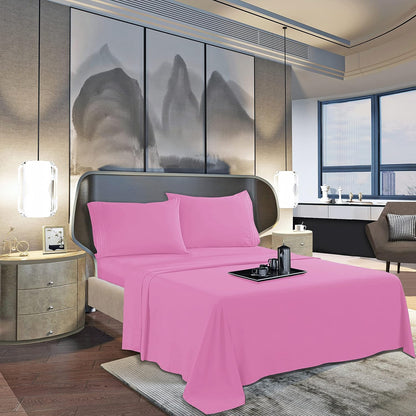 Mocassi Pillow Cases Standard Size Set of 2 - Pillow Covers - Pillow Protector - Hotel Luxury 1800 Thread Count Bedding Sheets & Cooling Pillowcases (Set of 2 Standard/Queen Size, Light Pink)