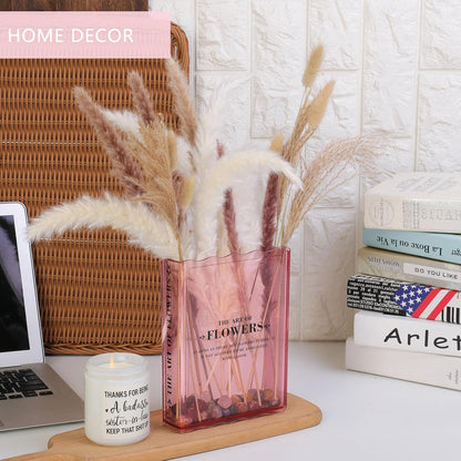 Book-Shaped Flower Vase, Book Lovers Gifts, Pink Vases for Wedding Decor