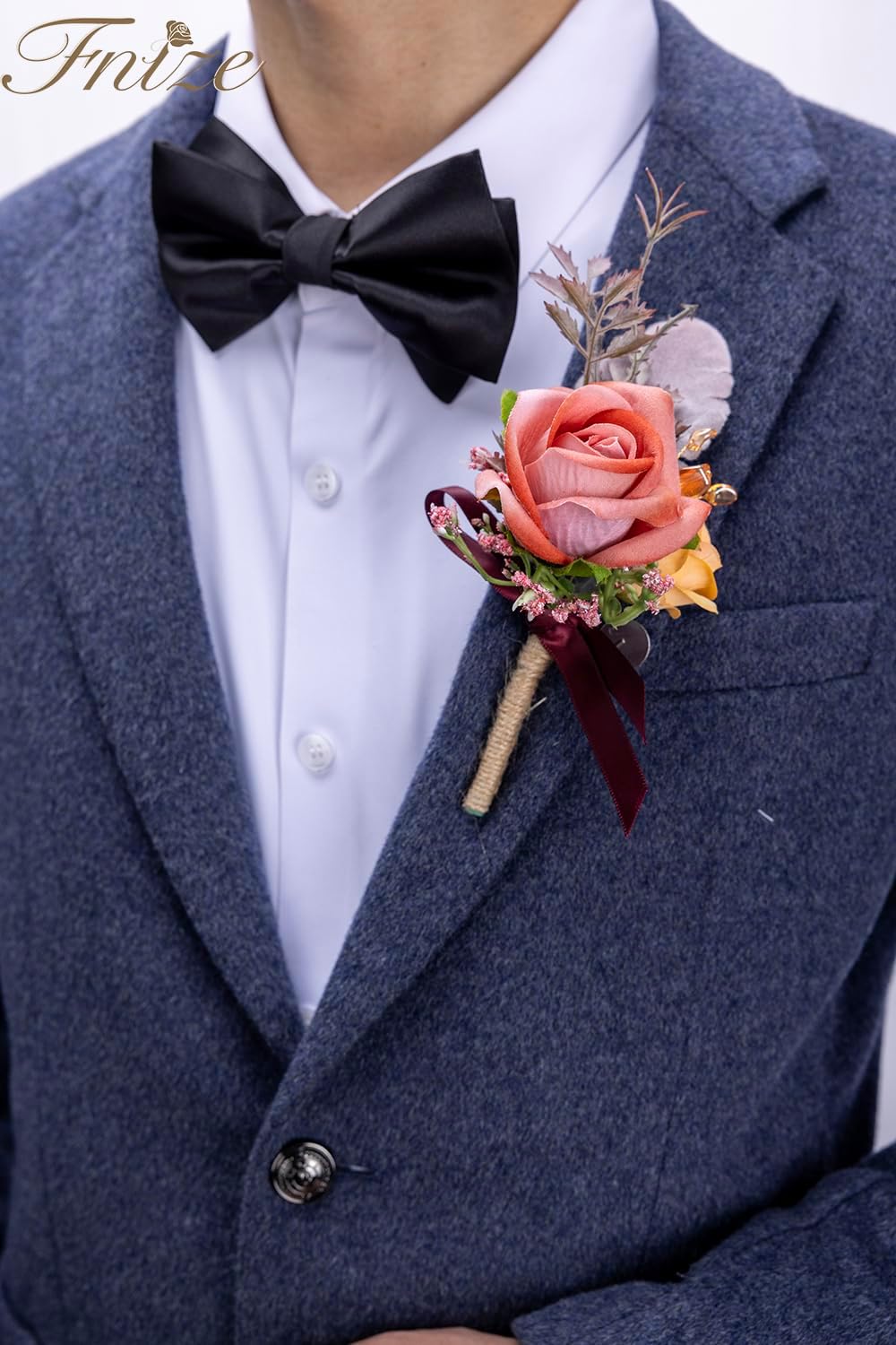 Orange Pink Corsage and Boutonniere Set for Prom Homecoming Flower