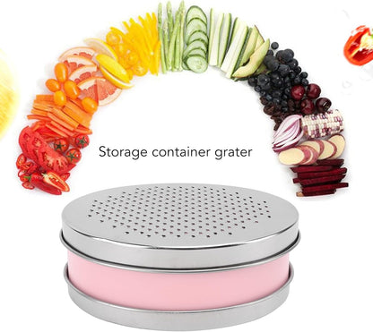 Portable Cheese Grater Stainless Steel Box Grater with Storage Container for Easy Grating in Home Kitchen (Pink), #013, Jeffergardenox1nhivue3-13