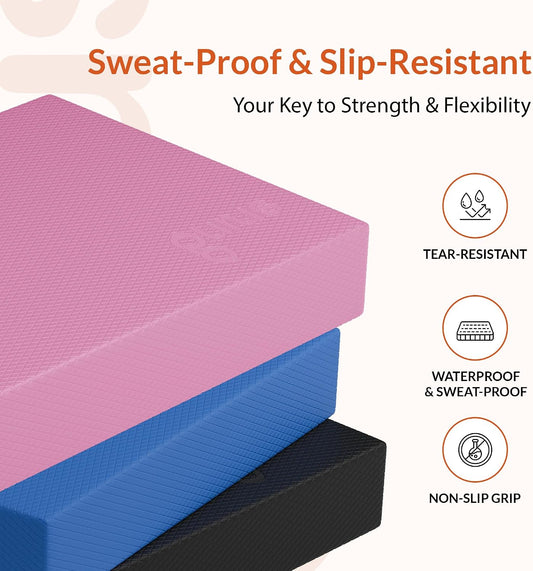 Balance Pad – High-Density Foam Balance Pad Physical Therapy for Stability & Strength, Exercise Foam Pad for Balancing, Non-Slip Lightweight Trainer for Home Gym & Rehab (Blue)