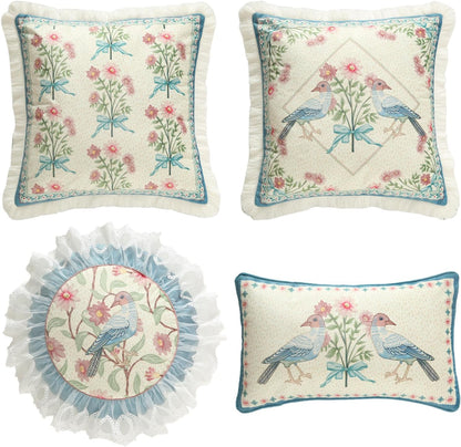 Designer French Velvet Throw Pillow Cover,Set of 4,-MontebourgABCE
