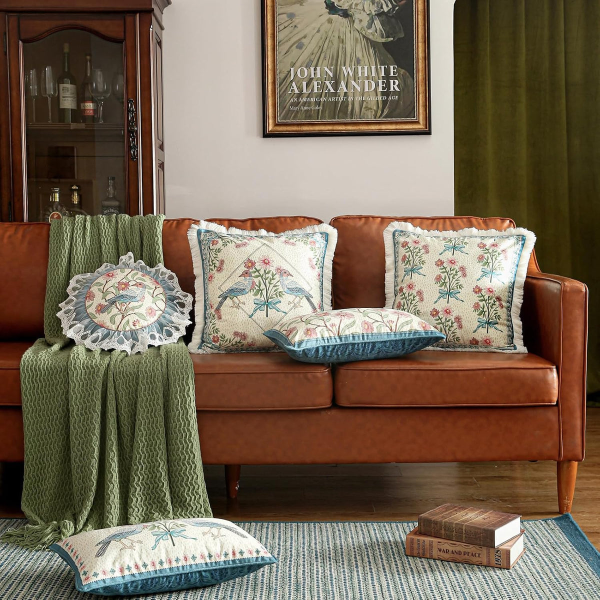 Designer French Velvet Throw Pillow Cover,Set of 4,-MontebourgABCE