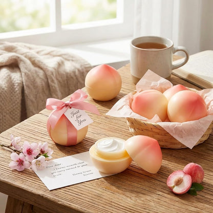 12 Pack Peach Hand Cream Set for Women, Cute Fruit Lotion, Peach Themed Gifts, Party Favors, Bulk Hand Lotions