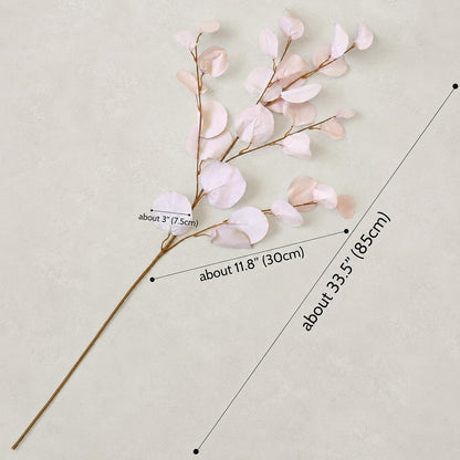 Blush Pink Eucalyptus Artificial Silk Leaves Realistic Looking for Centerpieces Fillers Bouquets Six Stems