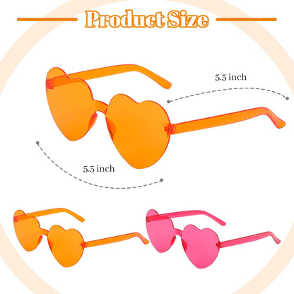 12 Pcs Pink Orange Party Sunglasses Bulk Bachelorette Sunglasses Plastic Orange Pink Summer Decorations for Women
