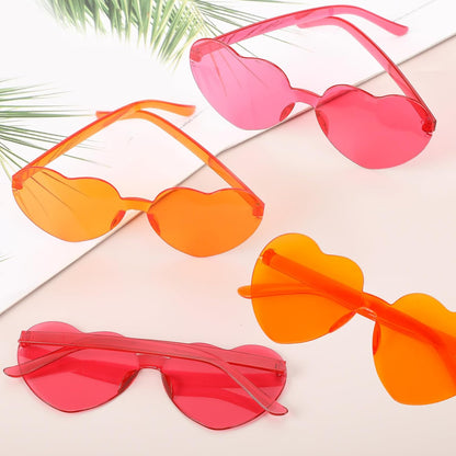 12 Pcs Pink Orange Party Sunglasses Bulk Bachelorette Sunglasses Plastic Orange Pink Summer Decorations for Women