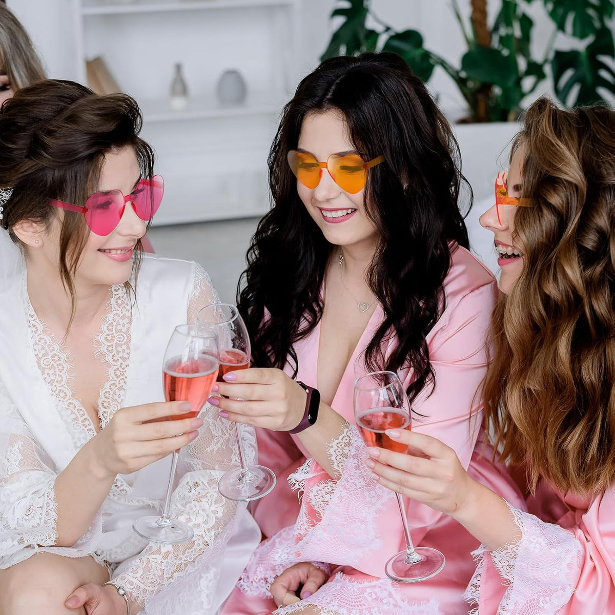 12 Pcs Pink Orange Party Sunglasses Bulk Bachelorette Sunglasses Plastic Orange Pink Summer Decorations for Women