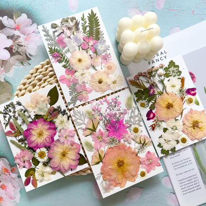 92 Pcs Pink Pressed Dried Flowers for Resin, Real Natural Bulk Dry Wildflowers Leaves Perfect for Epoxy Molds, DIY Crafts, Soap Candles Jewelry Making, and Home Decor