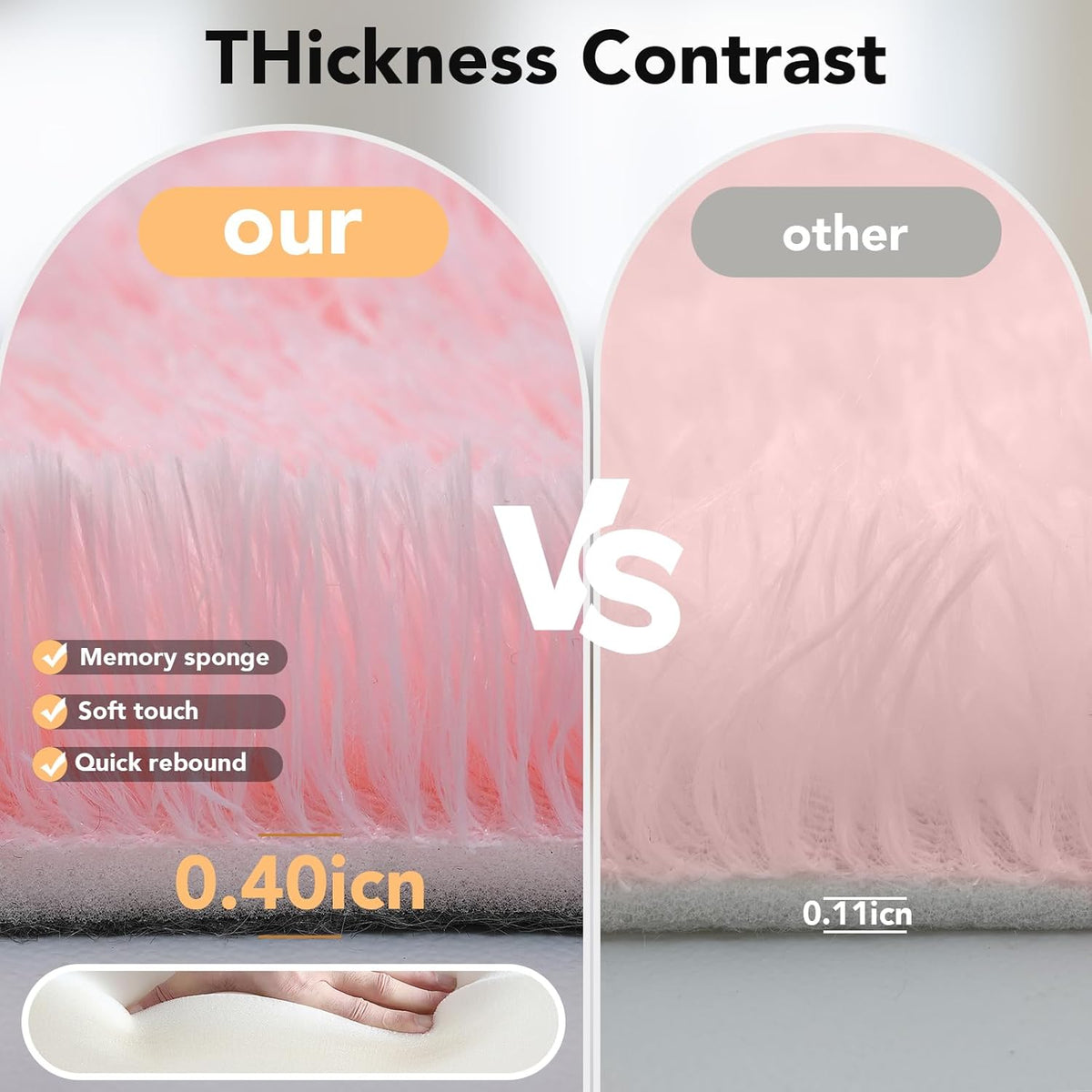 Pink Fluffy Area Rugs 3x5: Furry Cute Bedroom Rugs