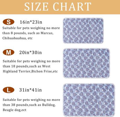 1 Pack 3 Blankets Super Soft Fluffy Premium Fleece Pet Blanket Flannel Paw Printed Throw for Dog Puppy Cat (Small 23x16'', Purple, Pink, Green)