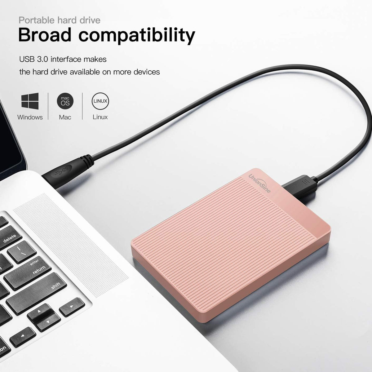 500GB Ultra Slim Portable External Hard Drive HDD-USB 3.0