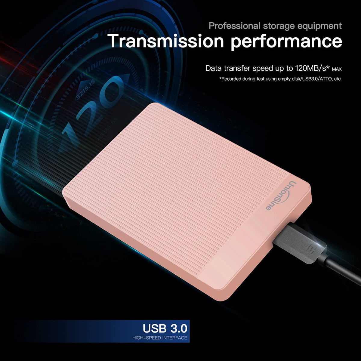 500GB Ultra Slim Portable External Hard Drive HDD-USB 3.0
