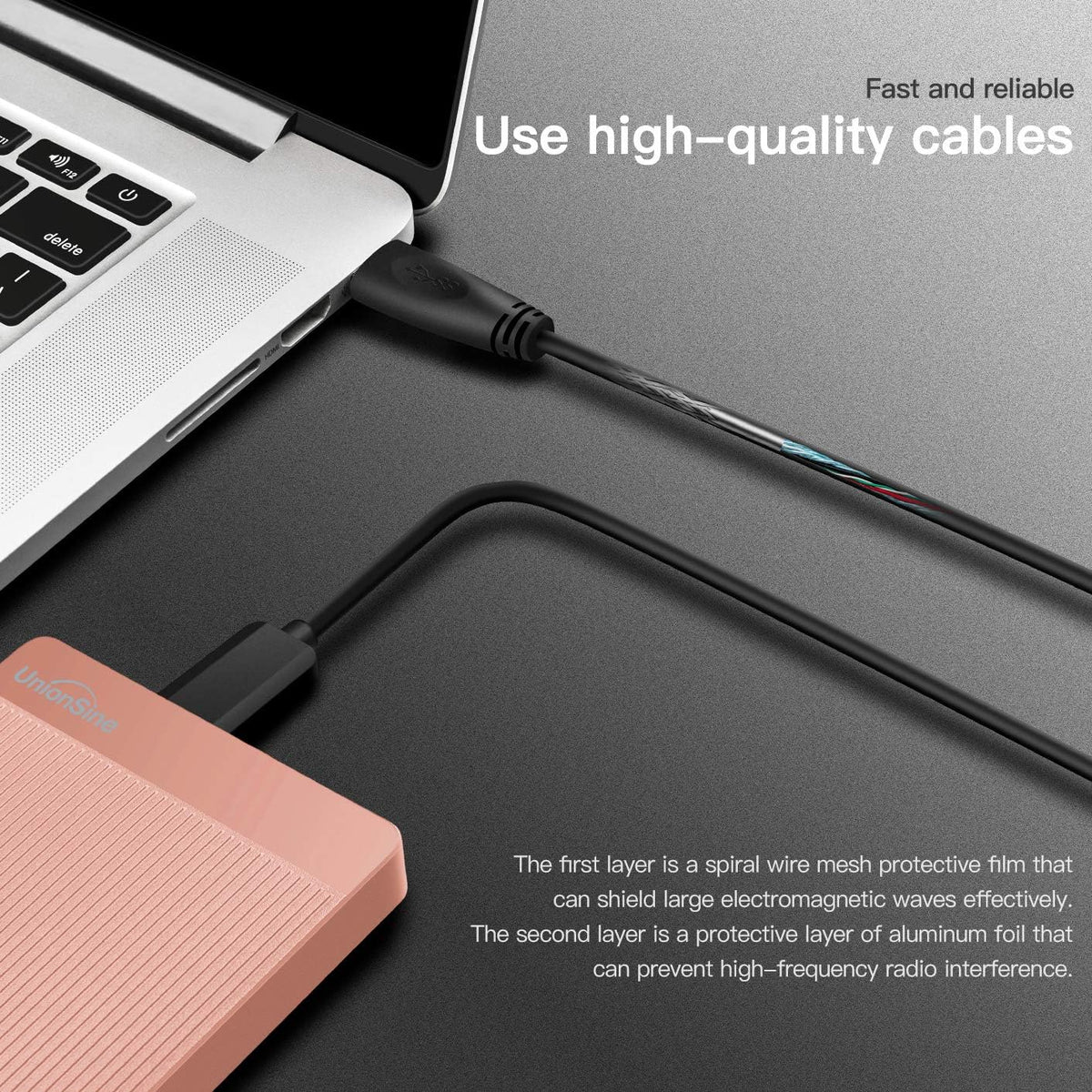 500GB Ultra Slim Portable External Hard Drive HDD-USB 3.0