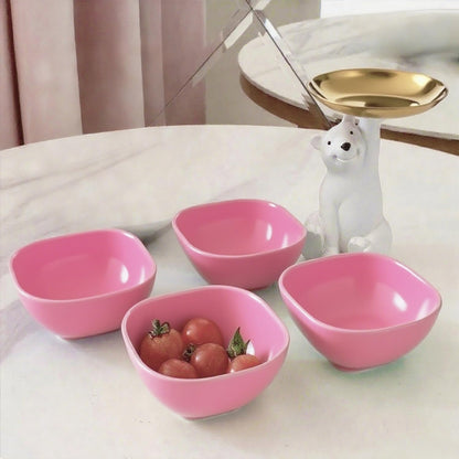 Wheat Straw Dipping Bowls Set of 5 4.5 OZ Unbreakable Dipping Cups (Pink)