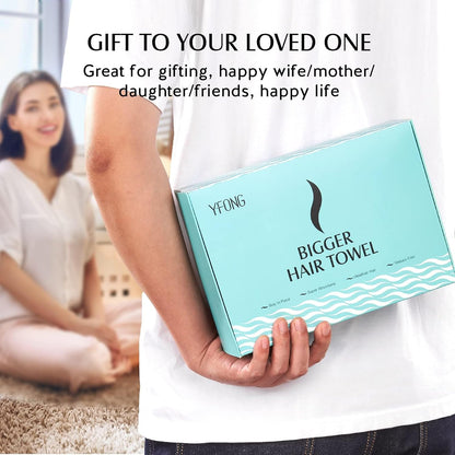 3 Pack Large Microfiber Hair Towel Wrap Long Hair, 400 GSM Thicker